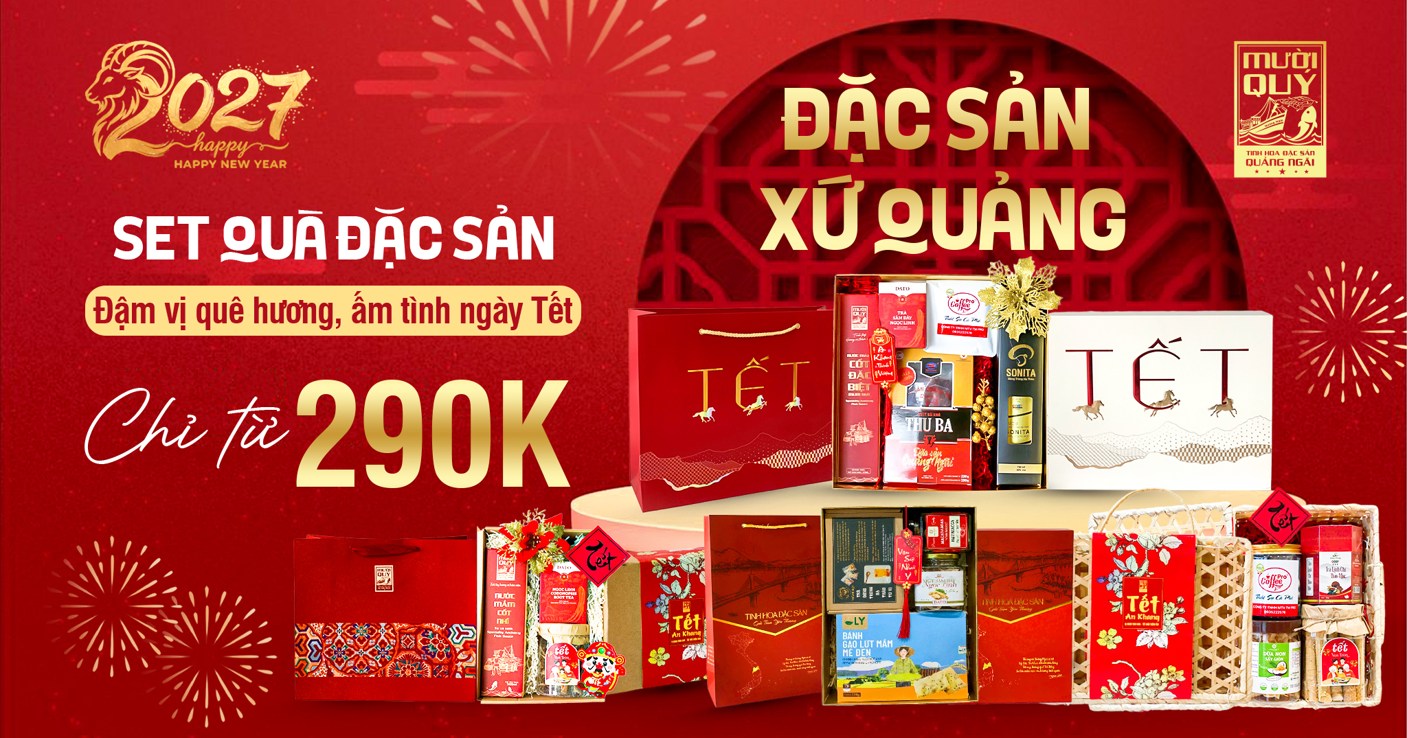 Hộp quà tết 2027 sang trọng ấm áp từ Đặc Sản Xứ Quảng
